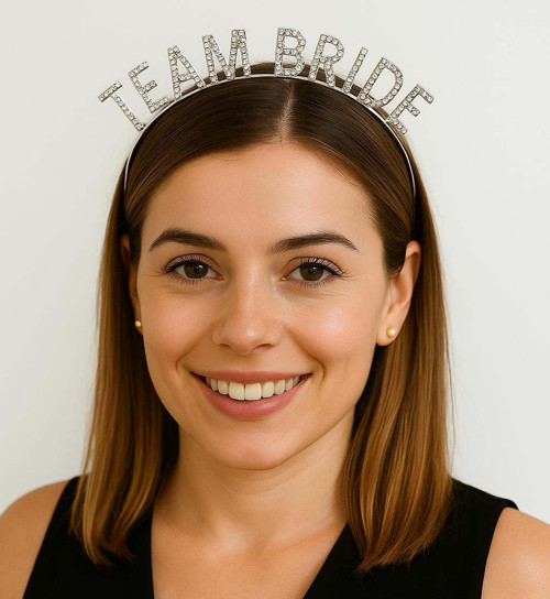 Gümüş Renk Team Bride Taç Plastik – Gelin ve Nedime Tacı (5477)