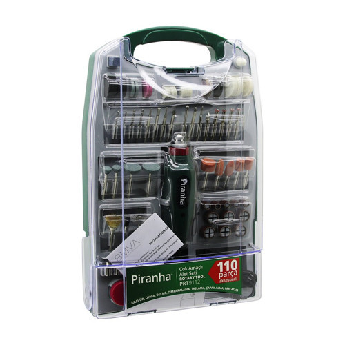 110 PCS MİNİ TAŞLAMA - GRINDER ÇOK AMAÇLI SET ELEKTRİKLİ EL MOTORU DC 12V 16000 RPM PARLATMA PRT-91