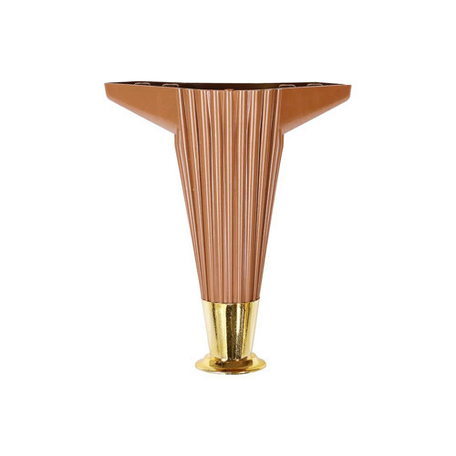 15CM - KAHVERENGİ - GOLD UÇLU PLASTİK MOBİLYA - KOLTUK AYAK (5477)