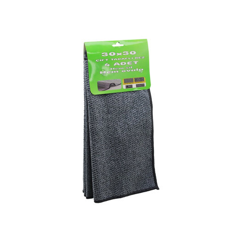 4PCS 30X30CM ÇİFT TARAFLI=MİKROFİBER - TEL BEZ ZOR KİR BEZİ HEM SİL - HEM OVALA (5477)