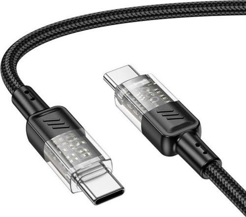 HC Ultra Hızlı 60W 1 Metre Type C To Type C Şarj Kablosu, Akım ve Voltaj Korumalı Kopmaz Kablo