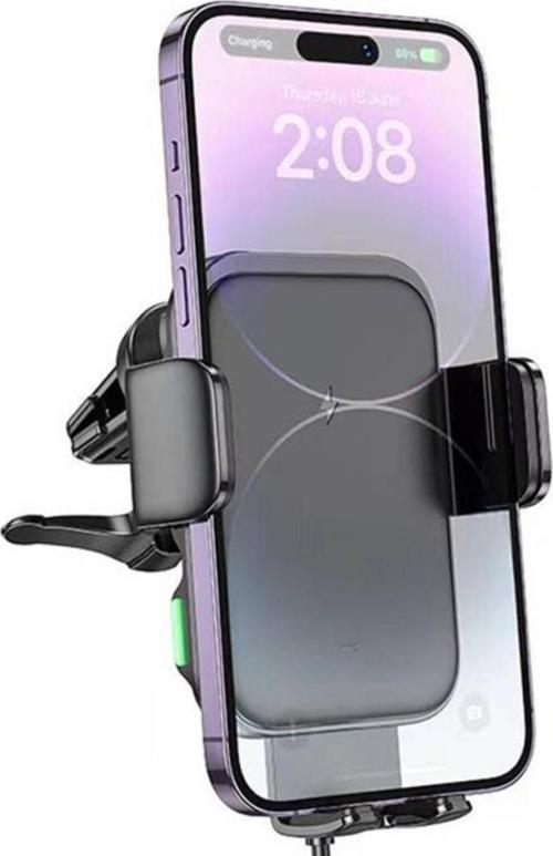 Süper Hızlı 15W Kablosuz Şarjlı Araç İçi Telefon Tutucu, Düşmez, Titremez, Stabil Telefon Tutucu