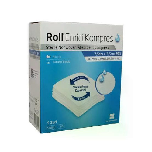 Emici Kompres 7.5 cm x 7.5 cm 25'li