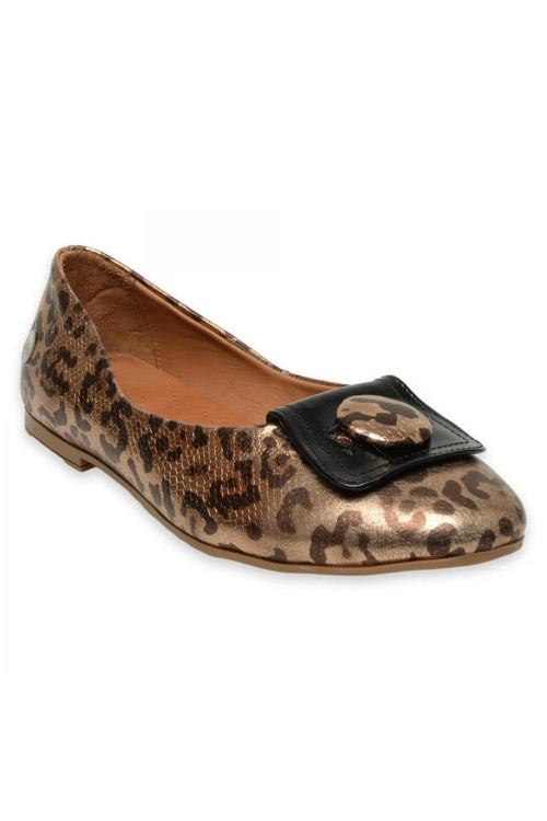 D25Ya-7225 Günlük Leopar Kadın Babet