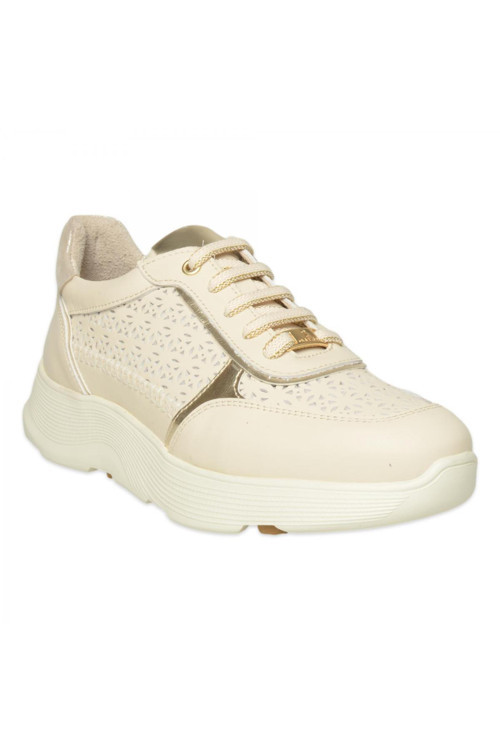 D26Ya-7085 Günlük Sneakers Krem Kadın Spor Ayakkabı