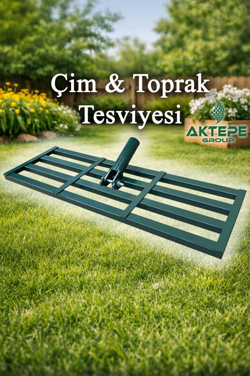 Çim Tesviye Aleti Toprak Tesviyesi Kompost Kum Gübre Yayma Toprak Düzleştirme Tırmığı Çimen Peyzaj Tesviyesi (Sapsız)