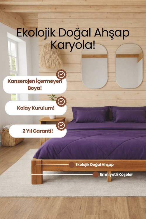 Soft Modern Ahşap Karyola