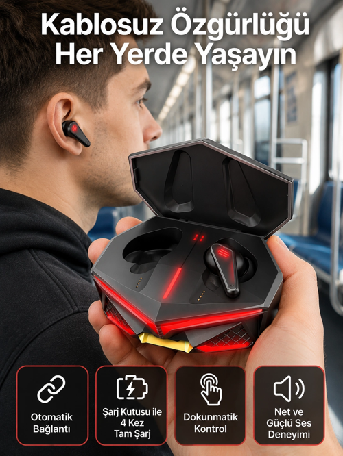 Profesyonel Tws Işıklı Kulaklığı