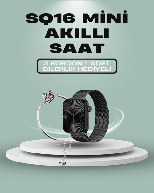 Sq-16 Series 10 Akıllı Saat – 3 Kordon + Hediye Bileklik