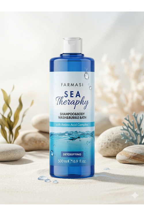 Sea Therapy Şampuan Duş Jeli Banyo Köpüğü 3 In 1 Deniz Mineralleri Ferahlatıcı Bakım 500 Ml