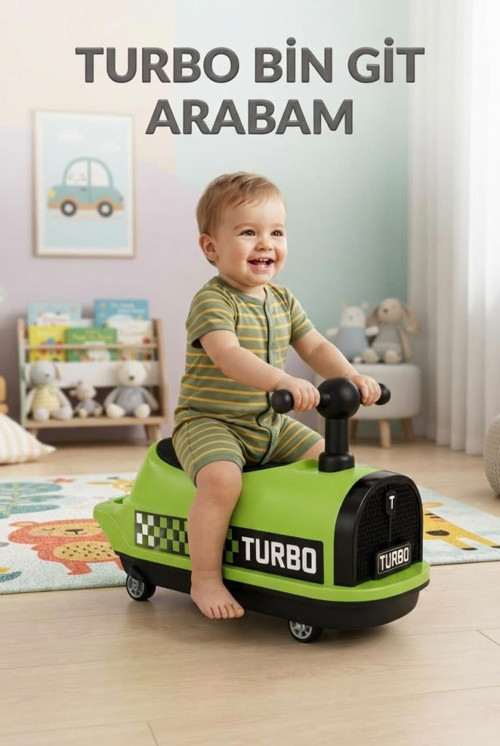İlk Arabam Turbo Bin Git - Müzikli ve Işıklı Gelişim Destekleyici Eğitici Çocuk Arabası