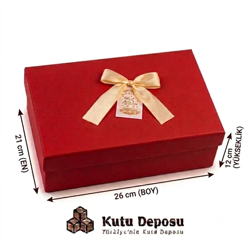 21x26x12 cm Hediye Kutusu-Kırmızı