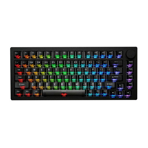 MONSGEEK M1 V5 HE Black Transparent AstroAim Manyetik Switch 8K Hz Hall Effect Hotswap RGB Kablosuz İngilizce Gaming Klavye