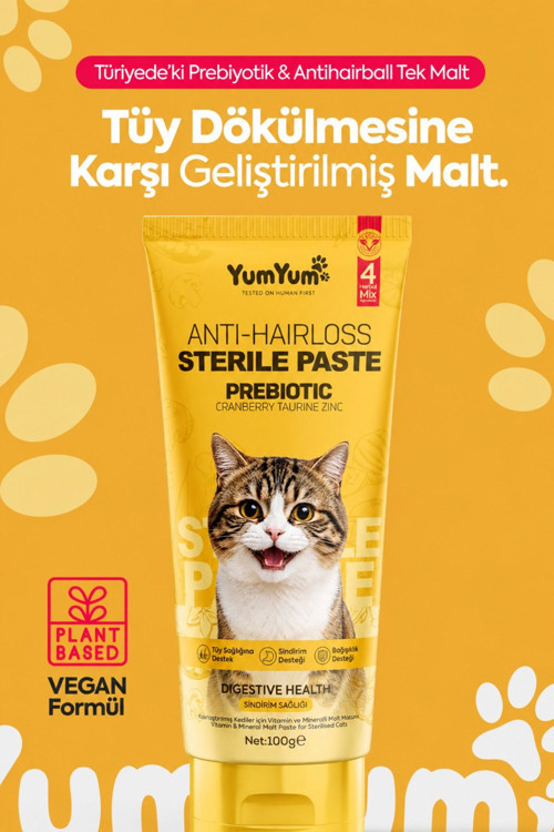 İlk Prebiyotik İçerikli Tüy Dökülme Engelleyici Tüy Yumağı Ve Kusma Önleyici Multivitamin Ked