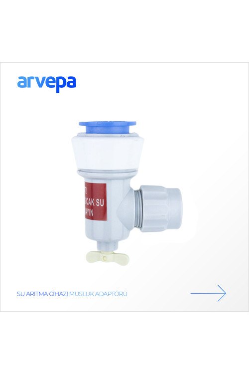 Tezgahüstü Su Arıtma Cihazı Plastik Musluk Adaptörü - 3 Çıkışlı (1/4" Uyumlu)