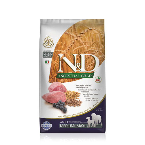 Az Tahıllı Kuzu Etli Yaban Mersinli Genç ve Yetişkin Köpek Maması 2.5 Kg