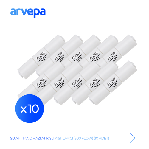 Su Arıtma Cihazı Atık Su Kısıtlayıcı Restriktör (300 Flow) 10 Adet - Uzun Ömürlü