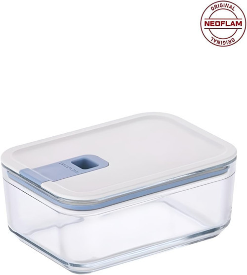 Orchid Neoflam, Mükemmel Mühür, Cam Gıda Konteyner, Dikdörtgen, 750Ml, Kapaklı, Konik Şekil, Isıya D