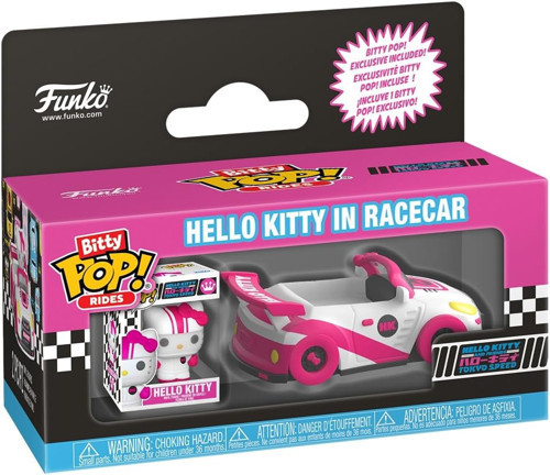 Pop! Bitty Ride: Sanrio- Hello Kitty Ile Yarış Arabası - 0,9 Inç Ve 1,3 Inç (2,3 Ve 3,3 Cm) -