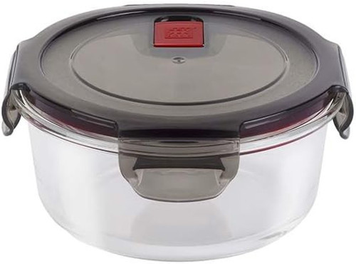 Cam Saklama Kabı, Yuvarlak, Şeffaf, 600 Ml