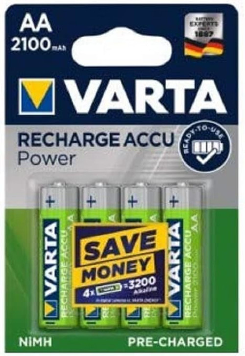 Aa Piller, Şarj Edilebilir, 4 Adet, Power On Demand Şarj Edilebilir Pil, 2100 Mah Ni-Mh, Hafız