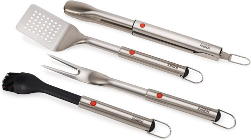Grillout 5 Parçalı Paslanmaz Çelik Mangal Malzemesi Seti, Saklama Kutusu, Fırça, Maşa,