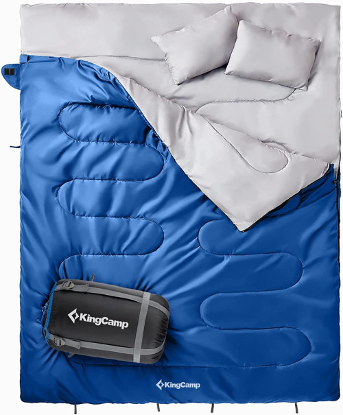 Kingcamp Oxygen 250-D Çift Kişilik Yastıklı Uyku Tulumu Blue
