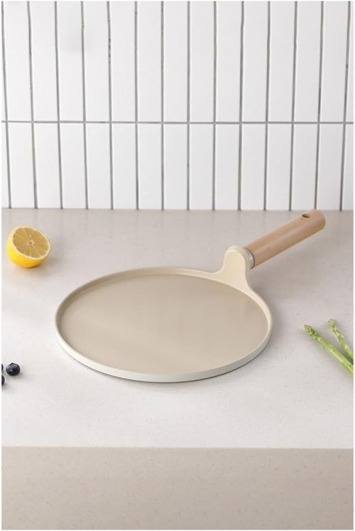 Fika Krep Tavası, 26 Cm, Seramik Kaplama, Krem Renk, Yapışmaz