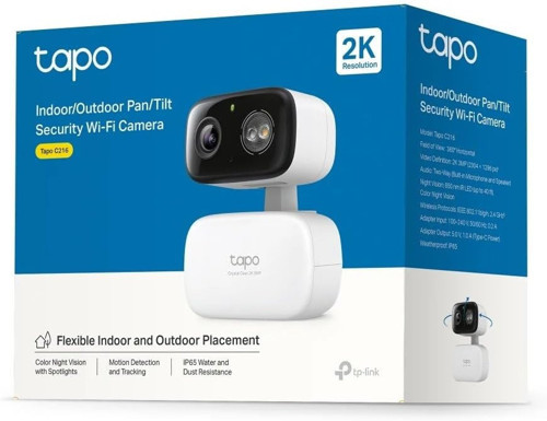 Tapo C216 | İç Ve Dış Mekan Wi-Fi Güvenlik Kamerası | 2K 3Mp Netlik | 360° Pan/Tilt Hareketl