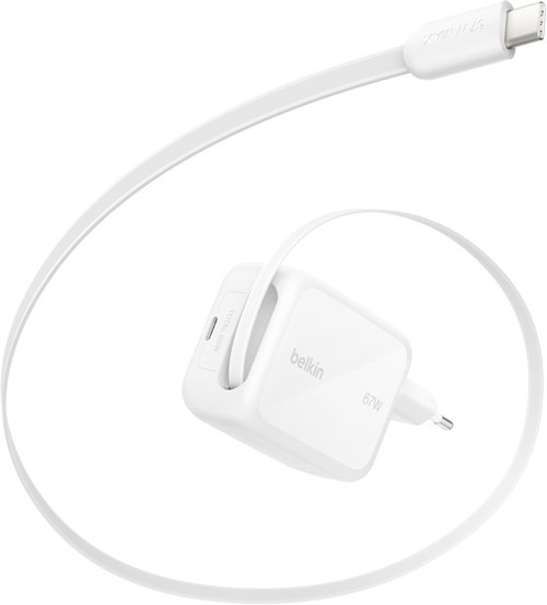 Usb-C Şarj Fişi 67 W, 1 M Geri Çekilebilir Usb-C Kablo, Usb C Bağlantı Noktası, Gan Iphone Şa