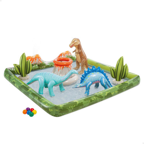 Intex 56132 Jurasik Park Şekilli Oyun Havuzu 201X201 Cm, Su Sporları, Plaj Malzemesi, Şişme Ürün, Yü