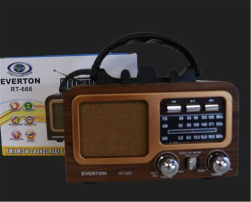 Rt-666 Fm-Usb-Tf-Aux Şarjlı Nostaljik Radyo