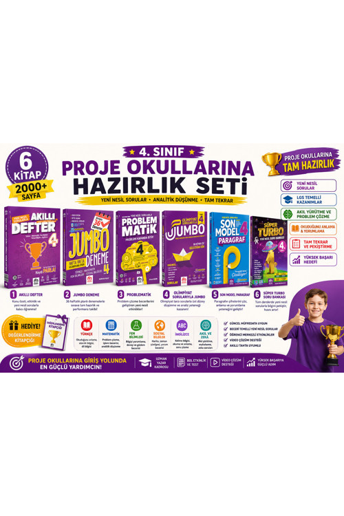 4. Sınıf Proje Okullarına Ultimate Hazırlık Seti (6 Kitap)