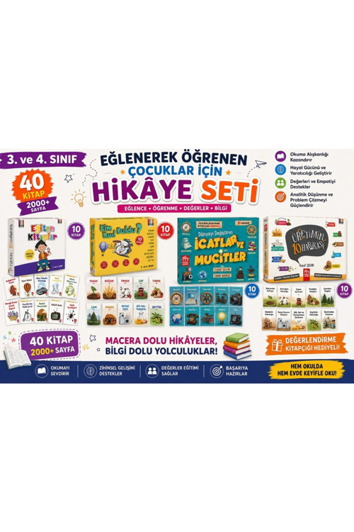 Model 3. Ve 4. Sınıf Eğitici Keşif Hikâye Seti (40 Kitap)