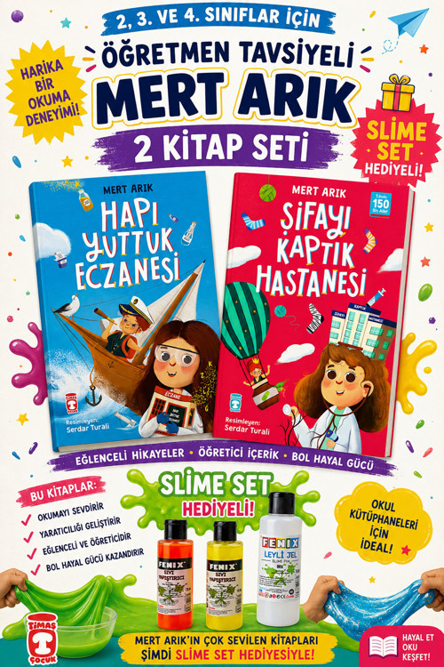 Mert Arık 2,3. Ve 4.Sınıflar İçin Hapı Yuttuk Eczanesi-Şifayı Kaptık Hastanesi (Slime Set Hediyeli)