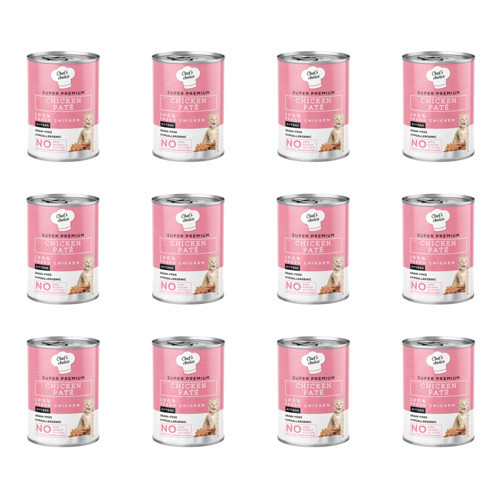 Chef’s Choice Hipoalerjenik Tahılsız Tavuklu Ezme Yavru Kedi Konservesi 400 Gr - 12'li Paket