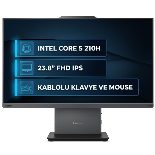 ThinkCentre Neo 50a G5 Intel Core 5 210H 64GB 1TB SSD 23.8" Fdos All In One Pc 12SC004GTR 004