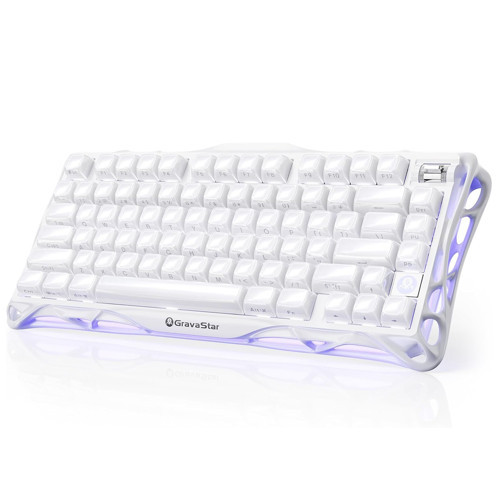 Mercury K1 RGB Kablosuz Mekanik Gaming Klavye, İngilizce Q, Opaline White