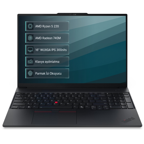 ThinkPad E16 Gen 3 AMD Ryzen 5 220 48GB 2TB SSD 16" WUXGA Freedos Laptop 21ST0058TX 006