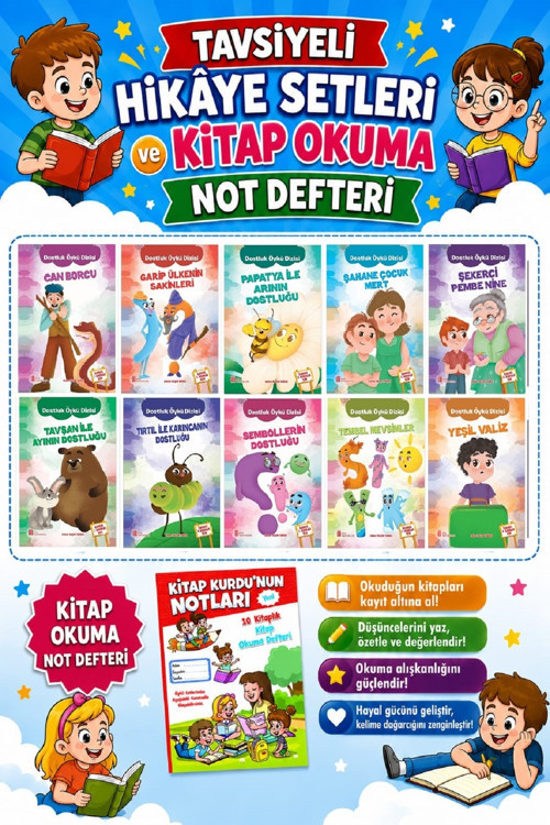 Ata 2.Sınıflar Için Dostluk Dizisi + Kitap Okuma Not Defteri