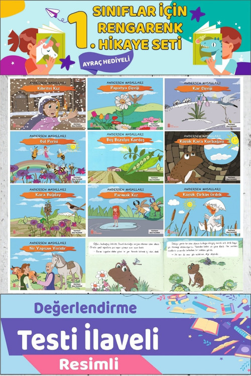 1.Sınıf Okumayı Sevdiren 10 Lu Hikaye Seti 8 (16 Sayfa)