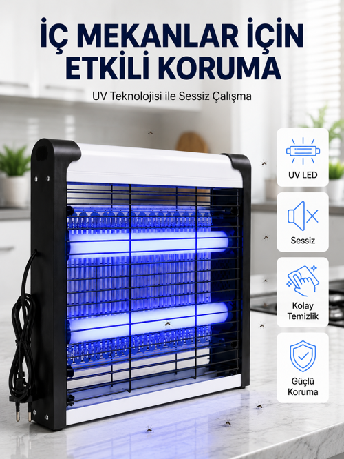 uygun 30 m² Etki Alanlı Mavi Işıklı Sinek Öldürücü Cihaz popüler