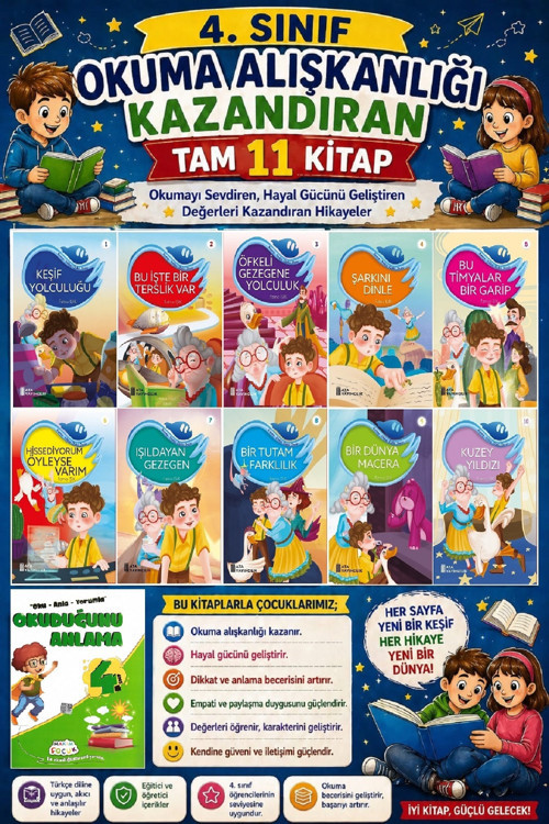 4. Sınıf Okuma Alışkanlığı Kazandıran Okumayı Sevdiren Tam 11 Kitap -9