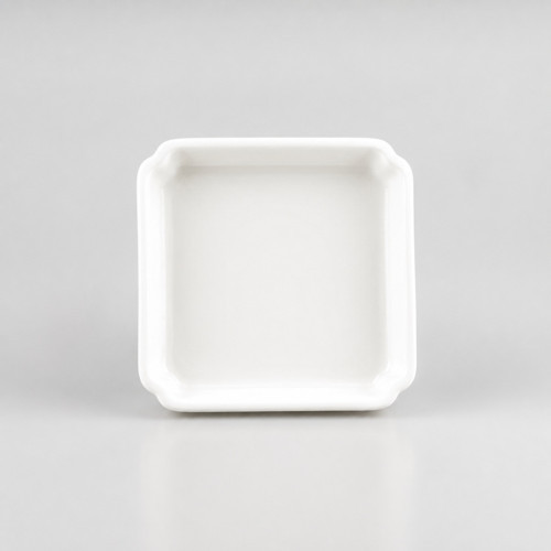 10x10x2 Cm Porselen Kare Sunum Tabağı | Şık ve Dayanıklı Servis Tabağı