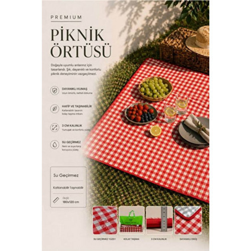 Dayanıklı Su Geçirmez Piknik Örtüsü