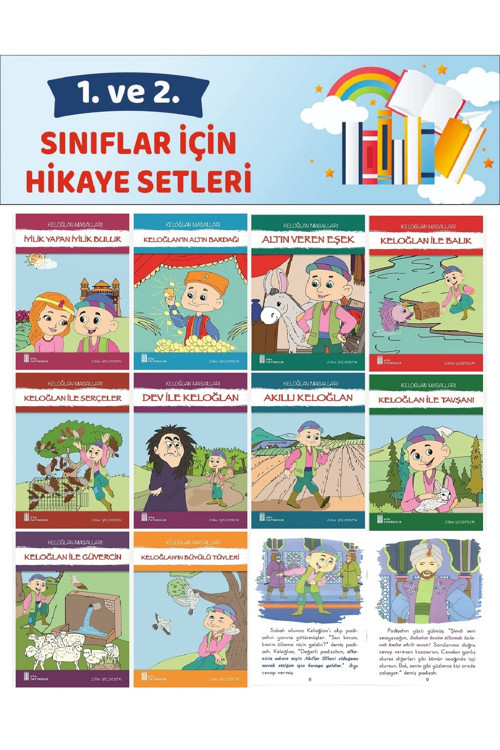 1.Ve 2.Sınıflar İçin Okumayı Sevdiren Keloğlan Masalları (16 Sayfa)