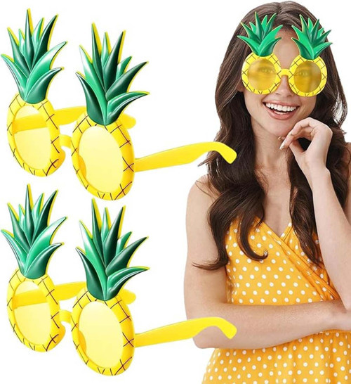 Tropikal Hawaii Ananas Şekilli Parti Gözlüğü 9.5 x 14 cm (50001)