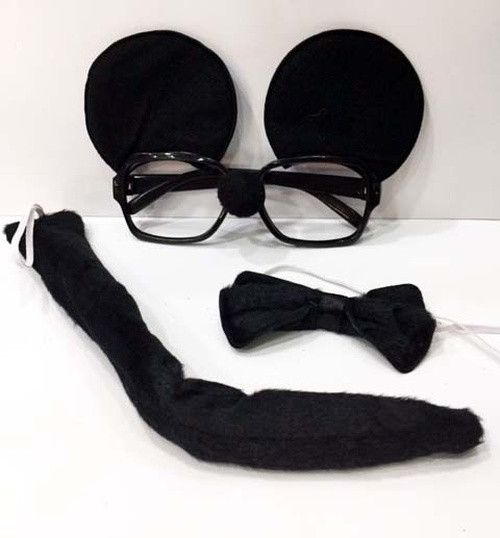 Mickey Mouse Gözlüğü Papyonu Kuyruğu Seti (50001)