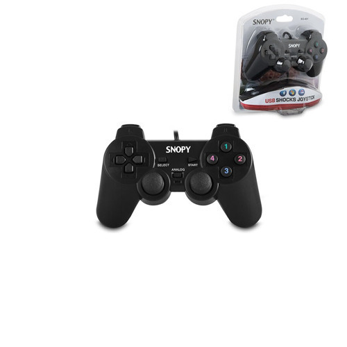 PS3 SİYAH OYUN KOLU ANALOG TİTREŞİMLİ USB KABLO 15 TUŞ - 2 ANALOG - 8 YÖN TETİKLEYİCİ 1.8MT KABLO (5