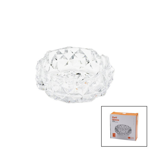 BÜYÜK CAM - DIAMOND KRİSTAL ŞEKİL YUVARLAK KÜLLÜK ÇAP: 12.8CM - D: 5.2CM (50001)
